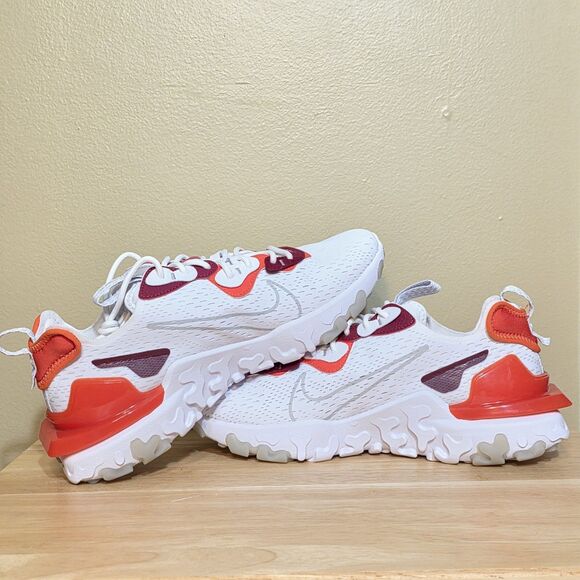 Nike React Vision Running Shoes White Grey Red DM2828-100 Men\'s Size 8.5 main image 5